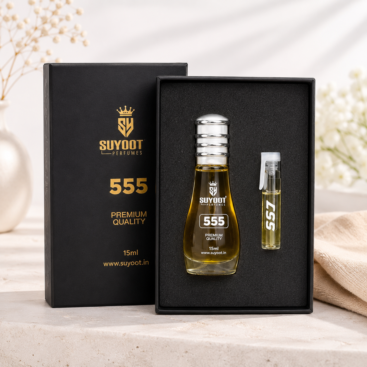 555 Premium Perfume 15ml | Long-Lasting Luxury Citrus Musky Fragrance