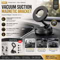 K007 Premium Vacuum Suction Magnetic Car Mount - 360° Rotating Universal Phone Bracket