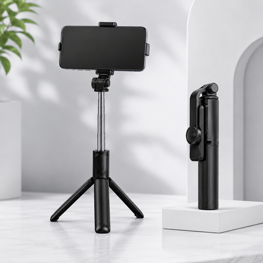 Q07 3-in-1 Bluetooth Selfie Stick Tripod - Portable Wireless Remote Phone Stand