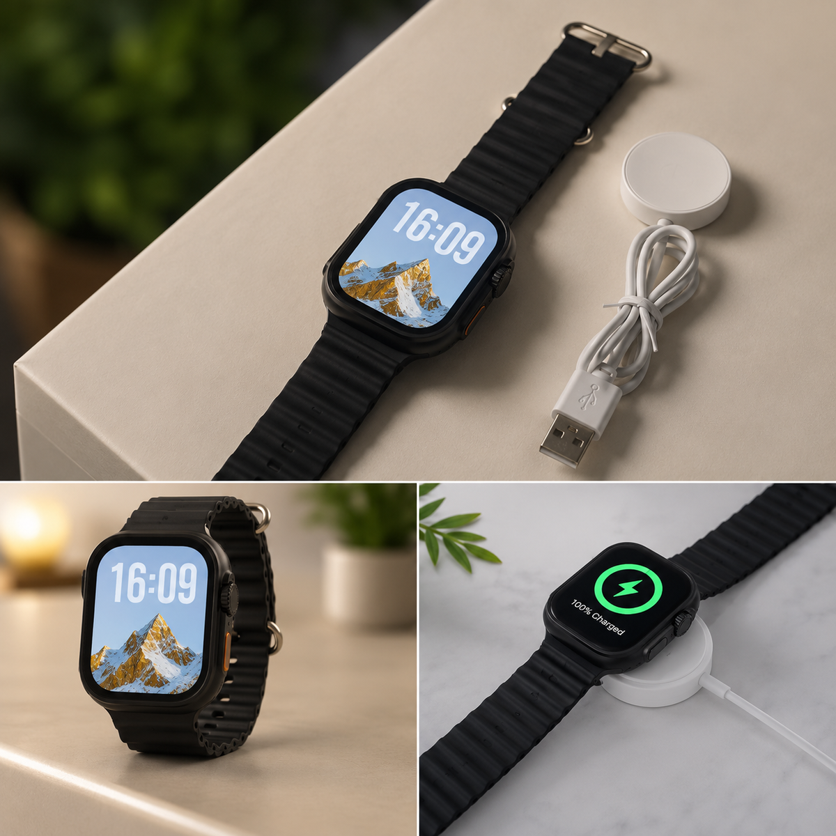T800 Ultra Smart Watch - 1.99" Infinite Display & Wireless Charging