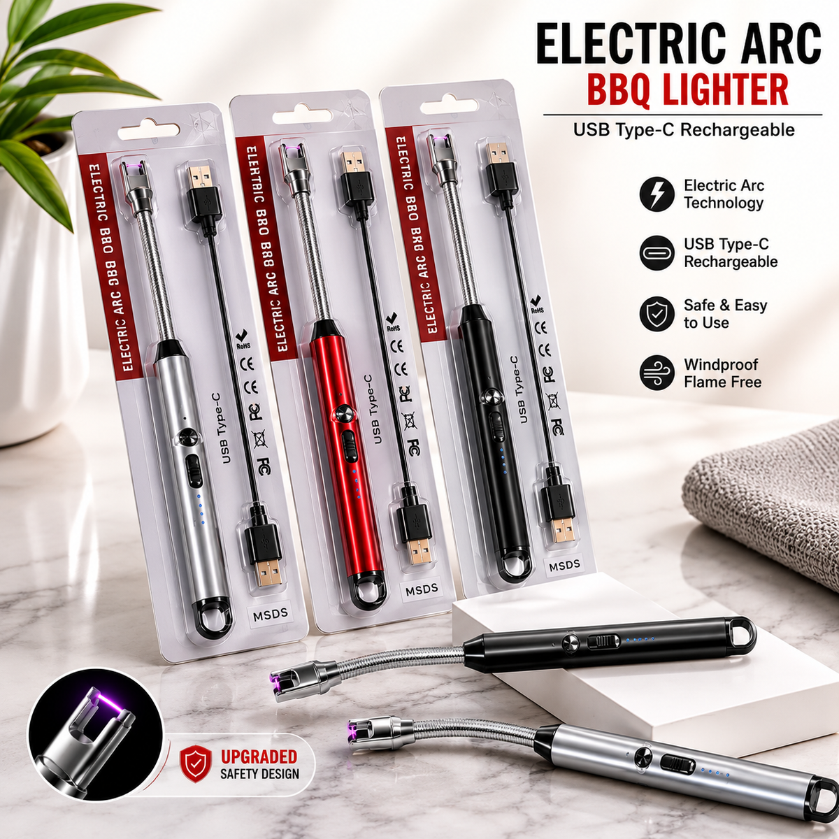 Rechargeable Electric Arc BBQ Lighter