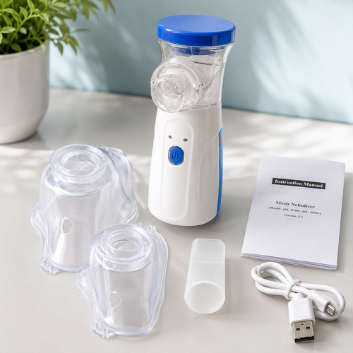 Portable Mesh Nebulizer - Rechargeable Inhaler for Kids & Adults